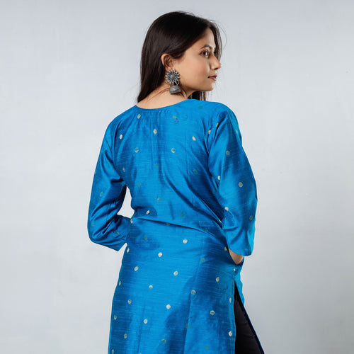 silk straight kurta