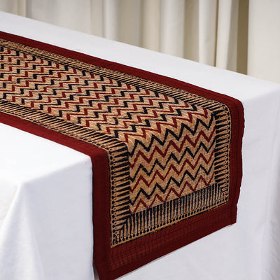 Special Natural Bamboo Bagh Block Printing Table Runner