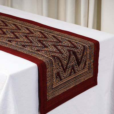 Special Natural Bamboo Bagh Block Printing Table Runner