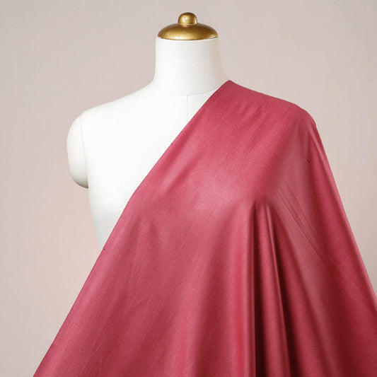 Pink - Pale Violet Red - Vidarbha Tussar Silk Cotton Handloom Fabric