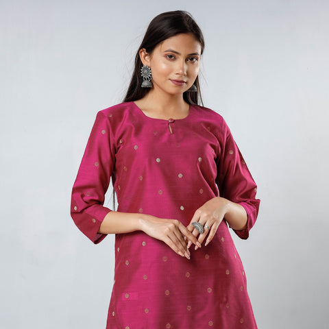 silk straight kurta