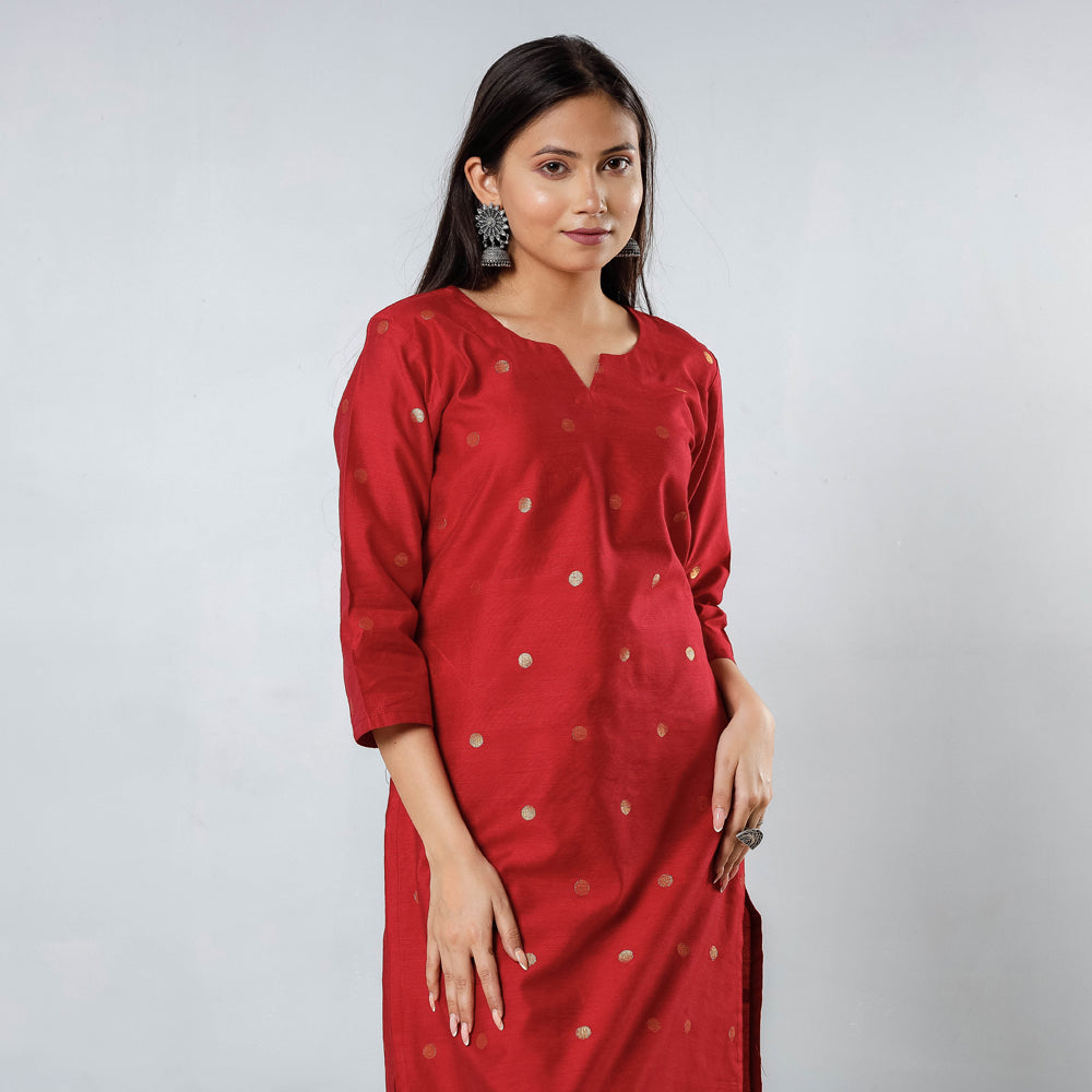 silk straight kurta