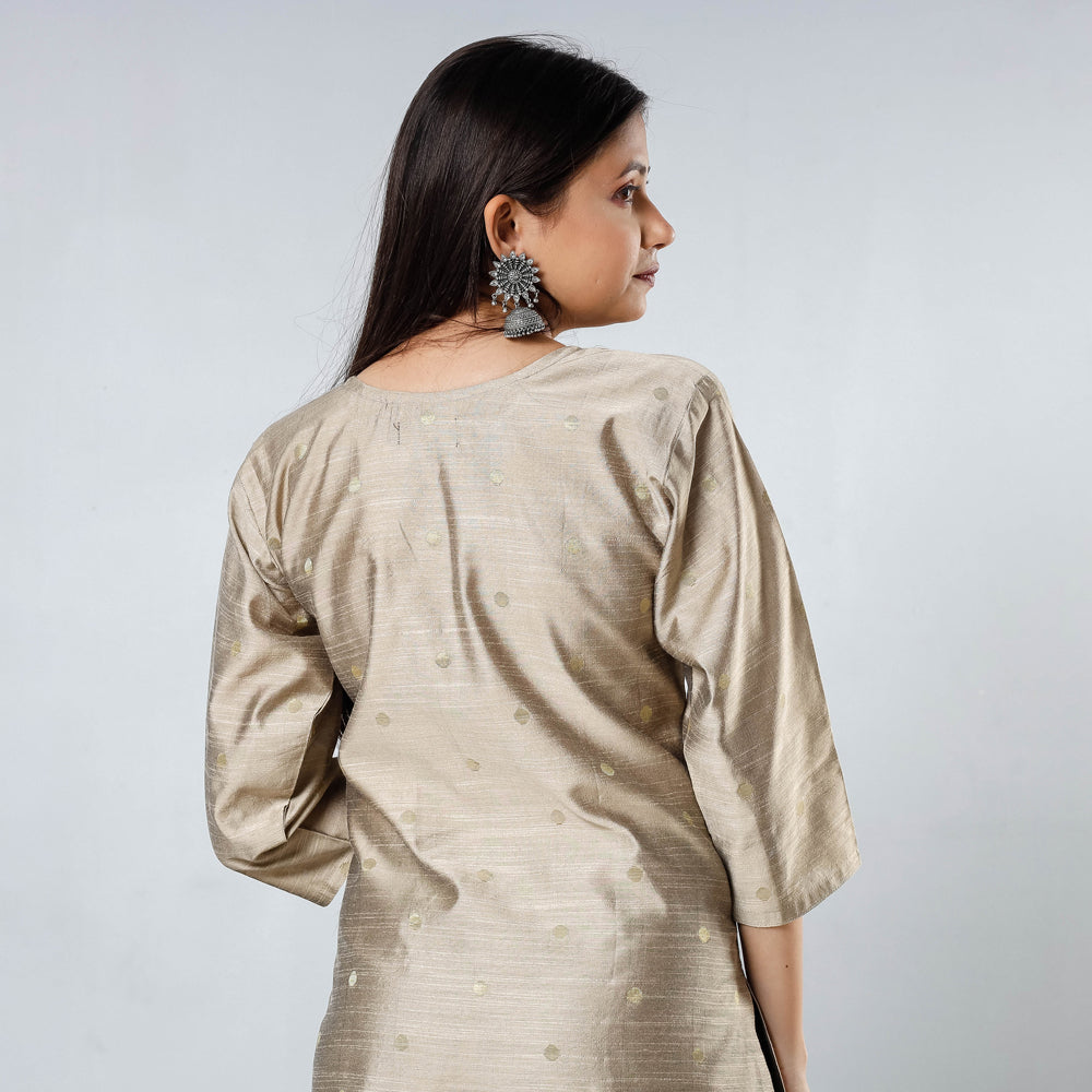 plain silk kurta