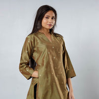 silk straight kurta