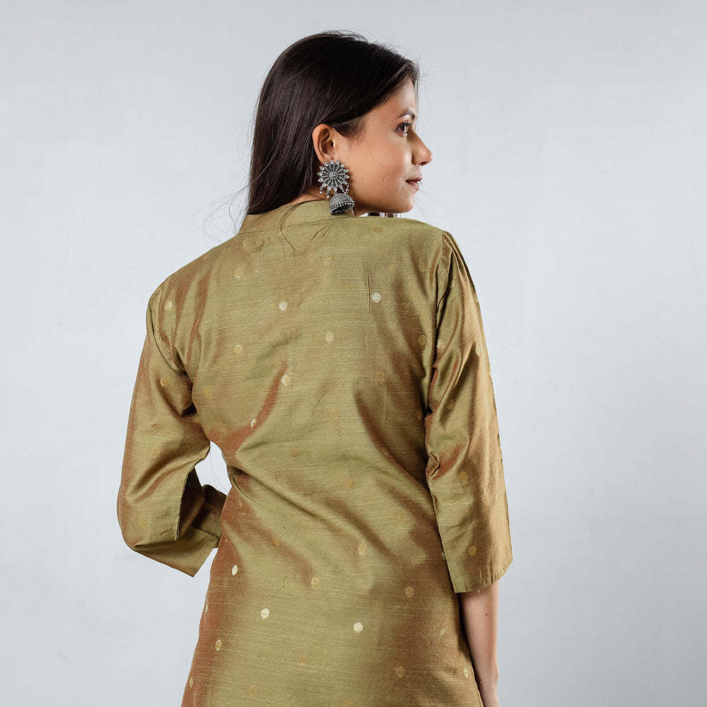 silk straight kurta