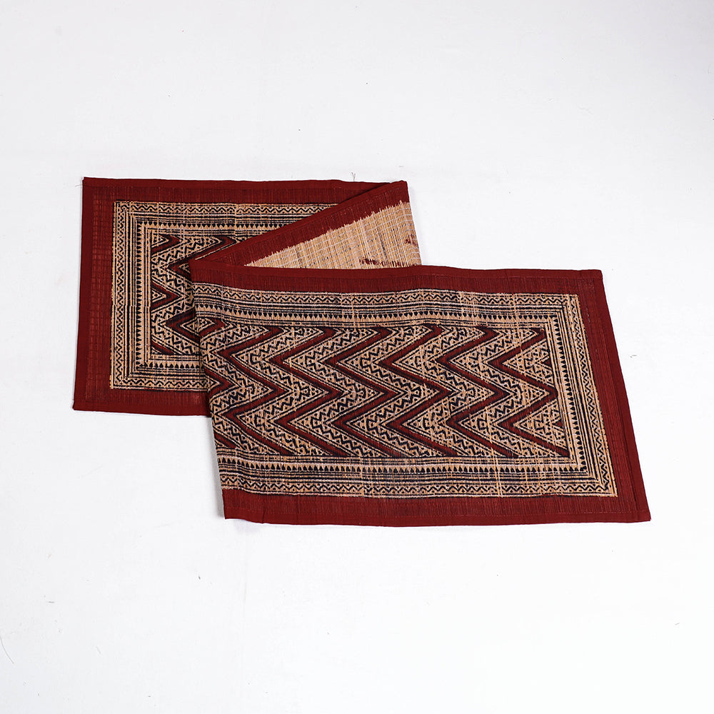 Special Natural Bamboo Bagh Block Printing Table Runner