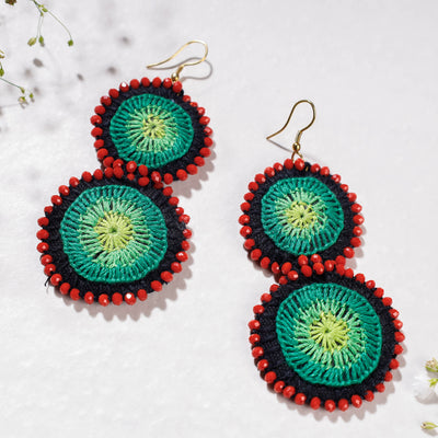 embroidered earrings