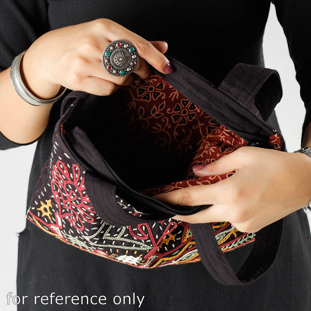 Kala Raksha Rabari Hand Embroidered Cotton Shoulder Bag