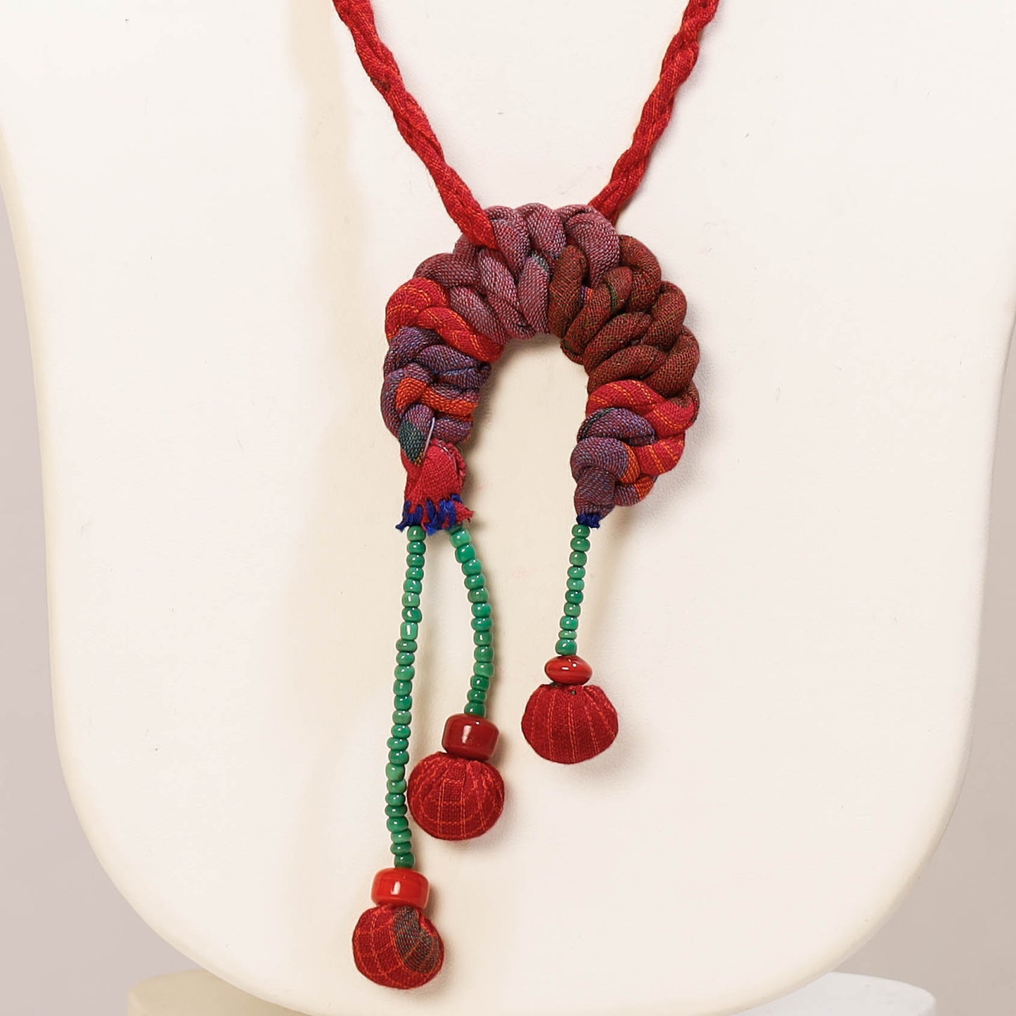 Handknotted Fabart Necklace by Rangila Dhaga
