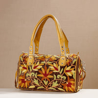 Multicolor - Original Chain Stitch Embroidery Leather & Velvet Hand Bag