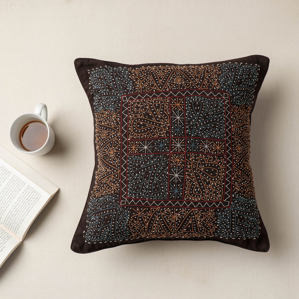 Hand Embroidered Cushion Cover