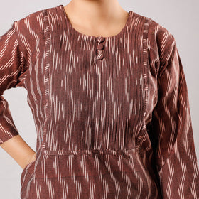 Buy iTokri Casuals - Ikat Weave Cotton Long Kurta Online at iTokri.com