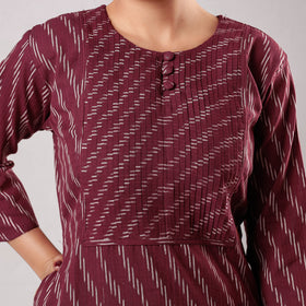 Buy iTokri Casuals - Ikat Weave Cotton Long Kurta Online at iTokri.com
