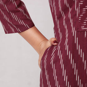 Buy iTokri Casuals - Ikat Weave Cotton Long Kurta Online at iTokri.com