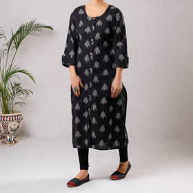 Buy iTokri Casuals - Ikat Weave Cotton Long Kurta Online at iTokri.com
