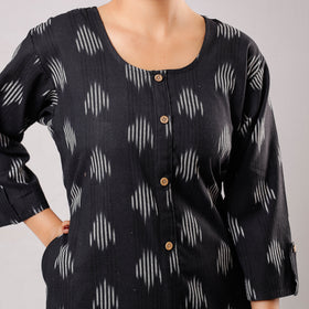 Buy iTokri Casuals - Ikat Weave Cotton Long Kurta Online at iTokri.com