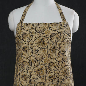 Beige Kalamkari Block Printed Cotton Apron 
