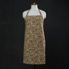 Beige Kalamkari Block Printed Cotton Apron 