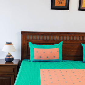 Buy Jacquard Cotton Double Bed Cover with Pillow Covers l iTokri.com