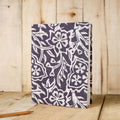 Grey Batik Fabric Cover Handmade Paper Notebook