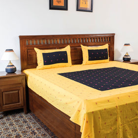  Jacquard Cotton Double Bed Cover with Pillow Covers l iTokri.com