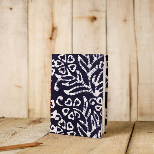 Batik Fabric Cover Handmade Paper Notebook (7 x 5 in)