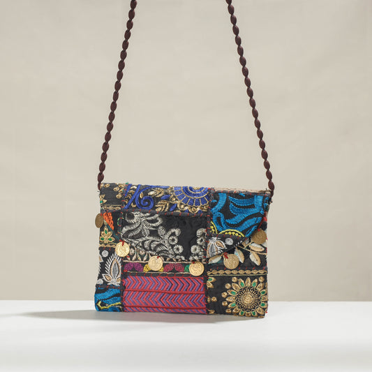 Multicolor - Banjara Assorted Vintage Embroidery Patchwork Coin Work Sling Bag