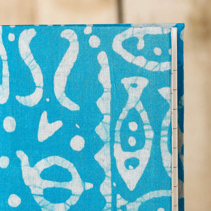 Batik Fabric Cover Handmade Paper Notebook (5 x 3.5 in)