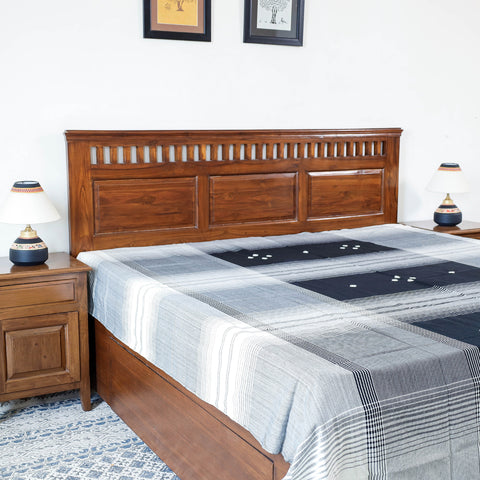 plain double bed cover