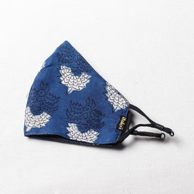  Bagru Block Printed Cotton 3 Layer Snug Fit Face Cover 