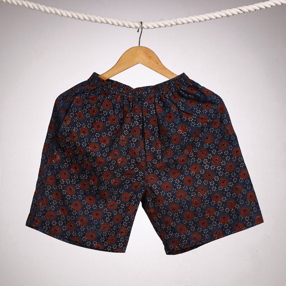 Ajrakh Block Printing Cotton Unisex Boxer/Shorts