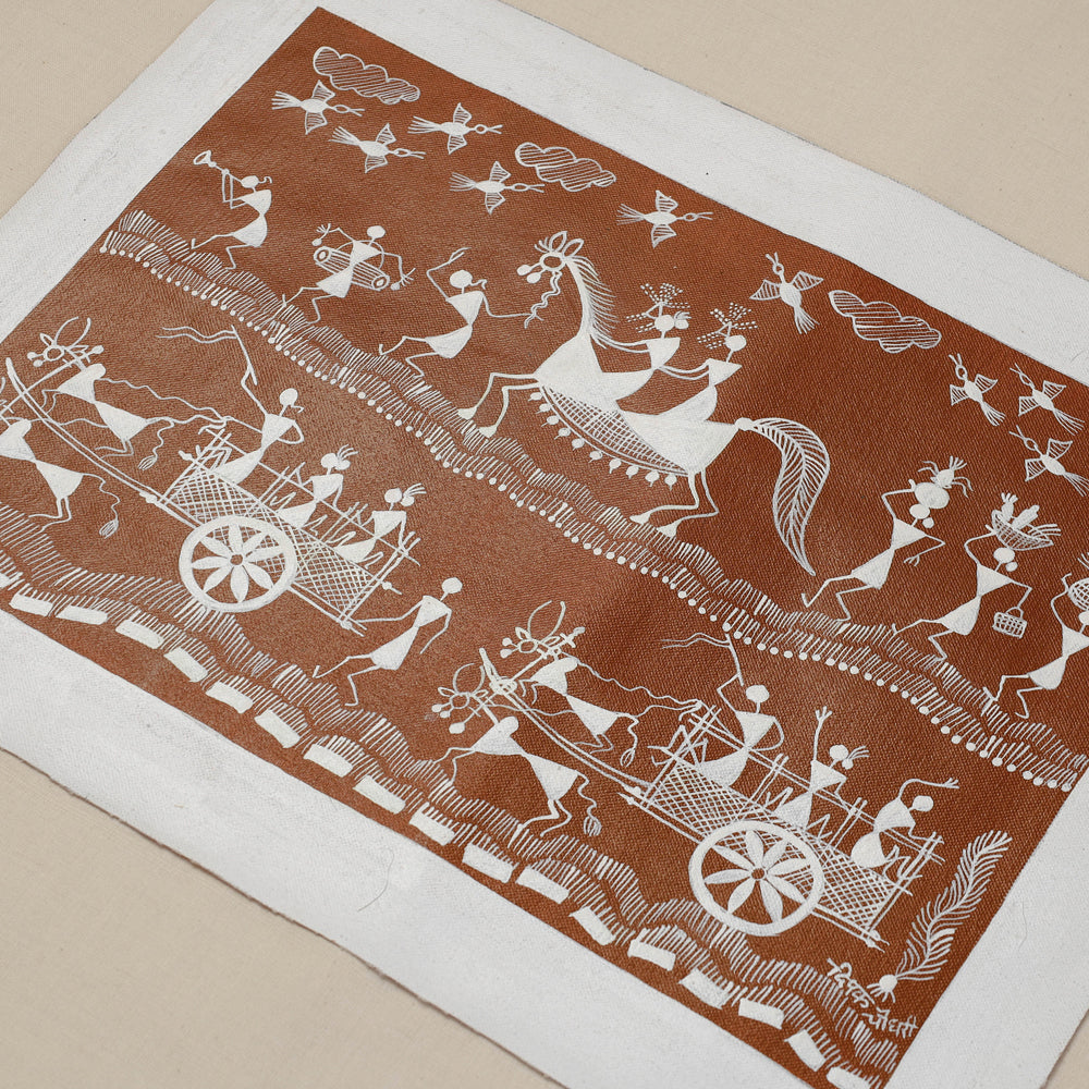 Traditional Warli Painting by Raah Creations (11 x 16 in)