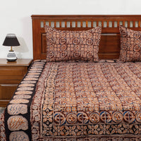 kalamkari double bed cover set