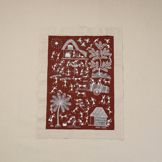 Traditional Warli Painting by Raah Creations (16 x 11 in)