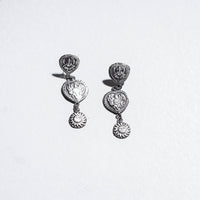 Antique Finish Oxidised German Silver Earrings