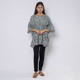 Sanganeri Block Print Cotton Kaftan (Short)