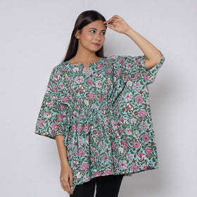Sanganeri Block Print Cotton Kaftan (Short)