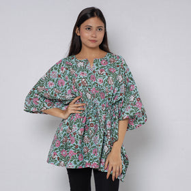 Sanganeri Block Print Cotton Kaftan (Short)