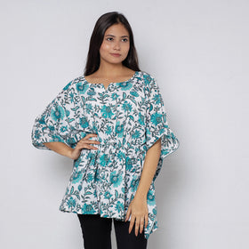 Sanganeri Block Print Cotton Kaftan (Short)