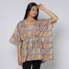Sanganeri Block Print Cotton Kaftan (Short)