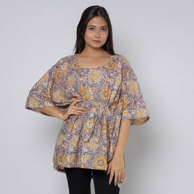 Sanganeri Block Print Cotton Kaftan (Short)