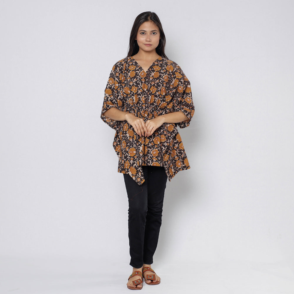 Sanganeri Block Print Cotton Kaftan (Short)