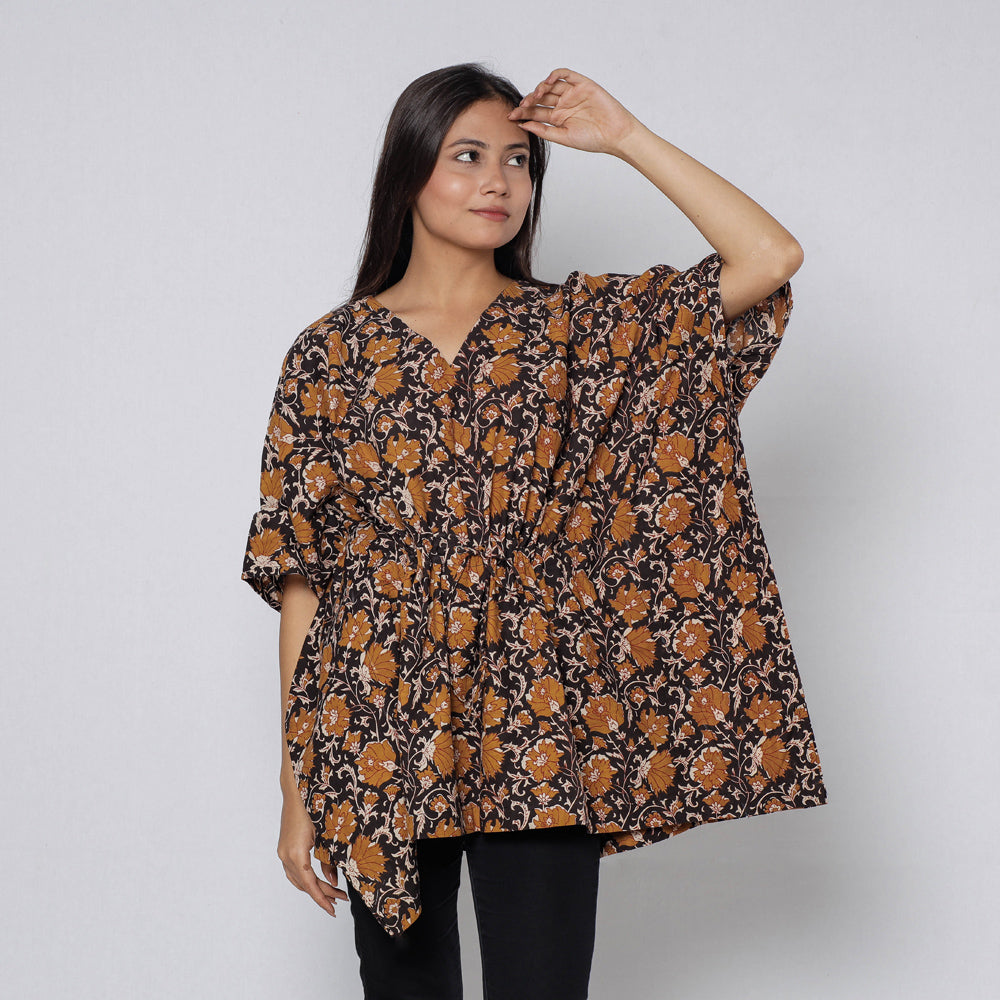 Sanganeri Block Print Cotton Kaftan (Short)