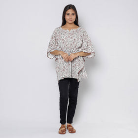 Sanganeri Block Print Cotton Kaftan (Short)