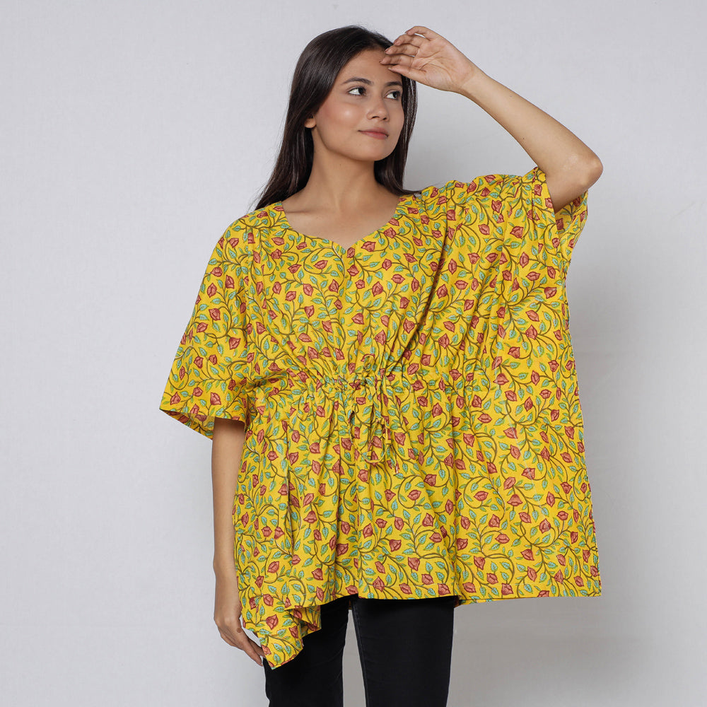 Sanganeri Block Print Cotton Kaftan (Short)