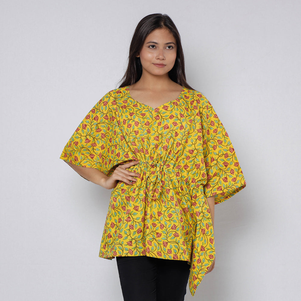 Sanganeri Block Print Cotton Kaftan (Short)