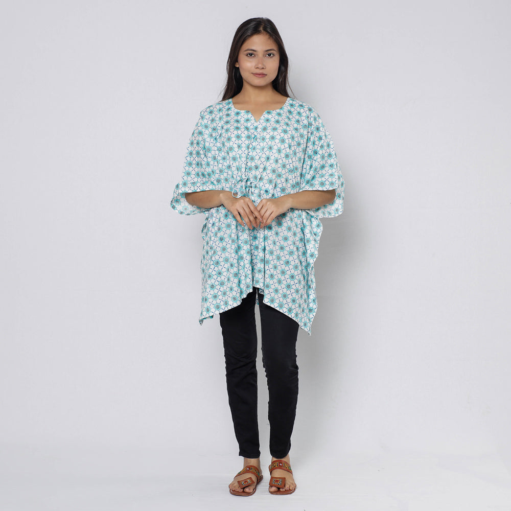 Sanganeri Block Print Cotton Kaftan (Short)