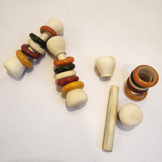 Handcrafted Wooden Mini Rattle