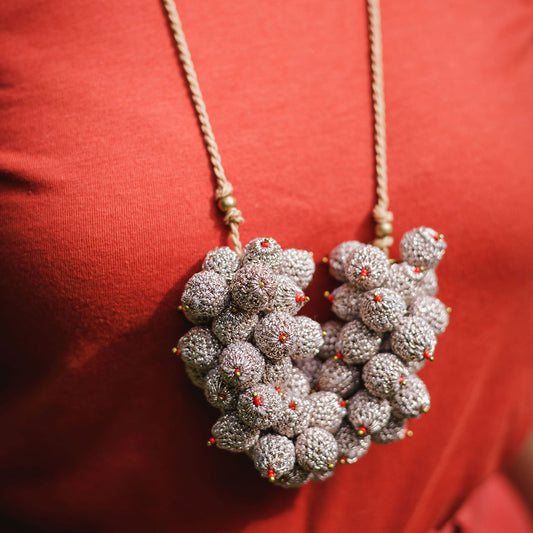 Samoolam Handmade Crochet Devi Necklace ~ Rose Gold