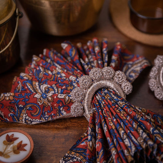 Samoolam Handmade Crochet Ziba Napkin Holders (Rose gold ~ Set of 6)
